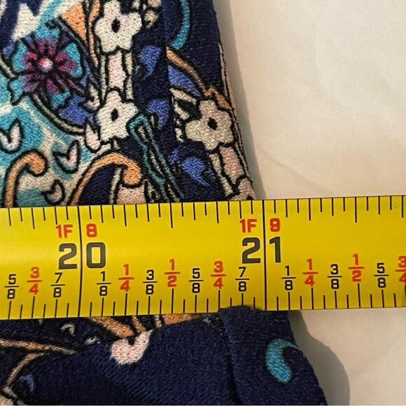 Chico’s Blue Pink Floral Print Party Date Night Dress NWOT Size 12P - Picture 12 of 16